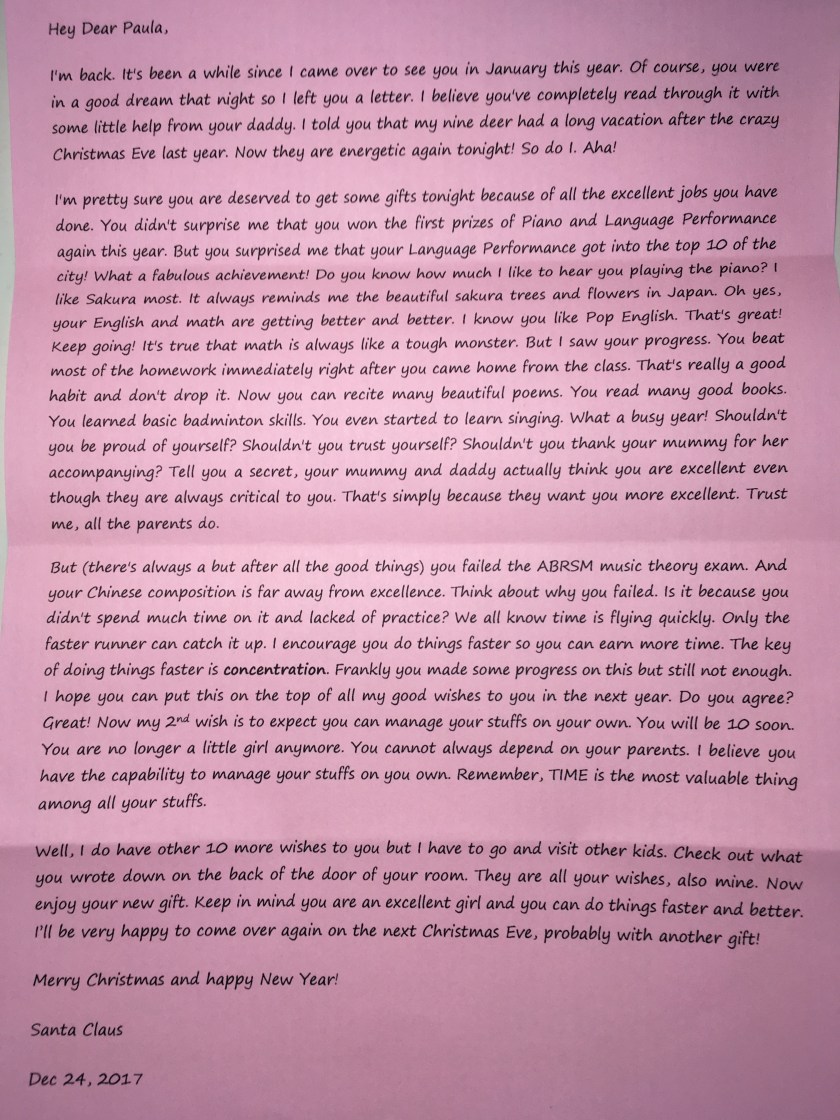 2nd letter from Santa Claus